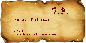 Tercsi Melinda névjegykártya
