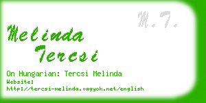 melinda tercsi business card